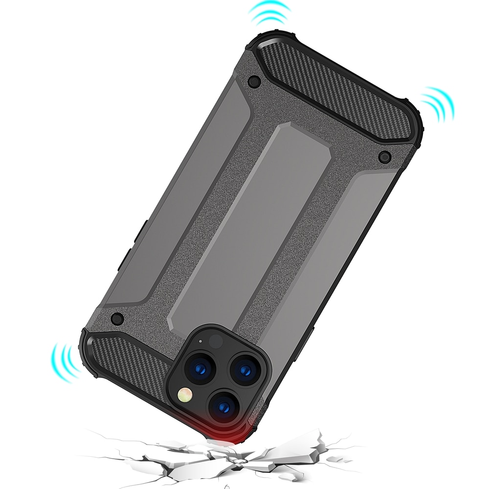 Hybrid Armor Case Tough Rugged Cover for iPhone 13 Pro svart