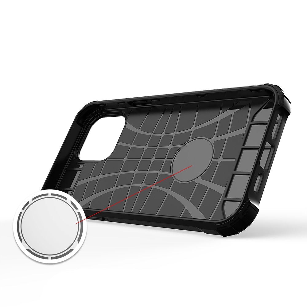 Hybrid Armor-etui Robust deksel for iPhone 13 Pro sølv