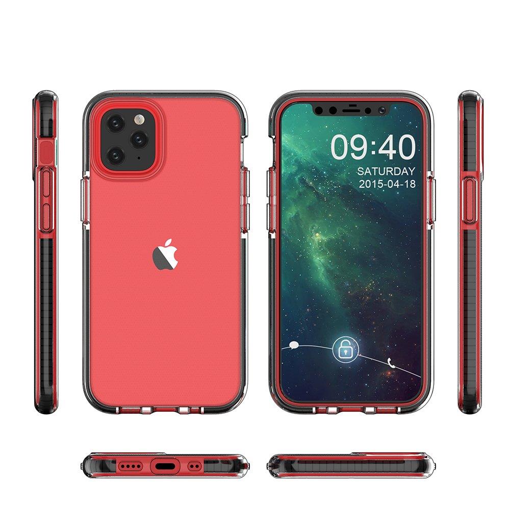 Spring Case klart TPU gelbeskyttelsesdeksel med fargerik ramme for iPhone 13 mini gul
