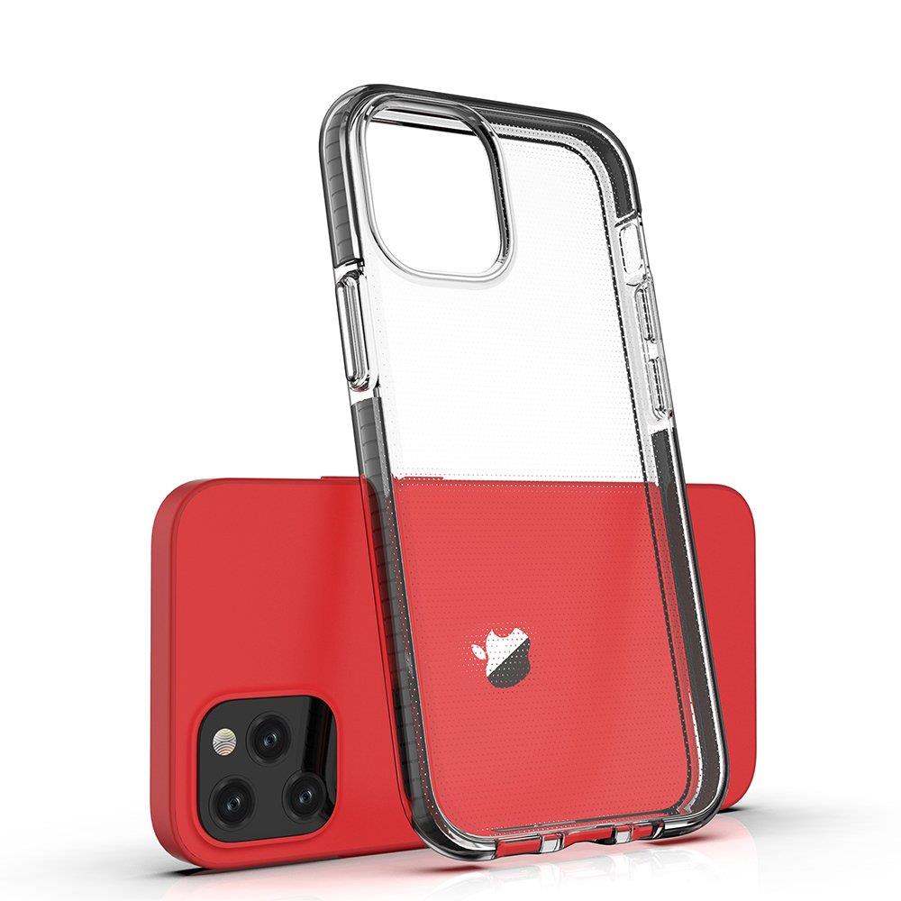 Spring Case klart TPU gelbeskyttelsesdeksel med fargerik ramme for iPhone 13 mini gul