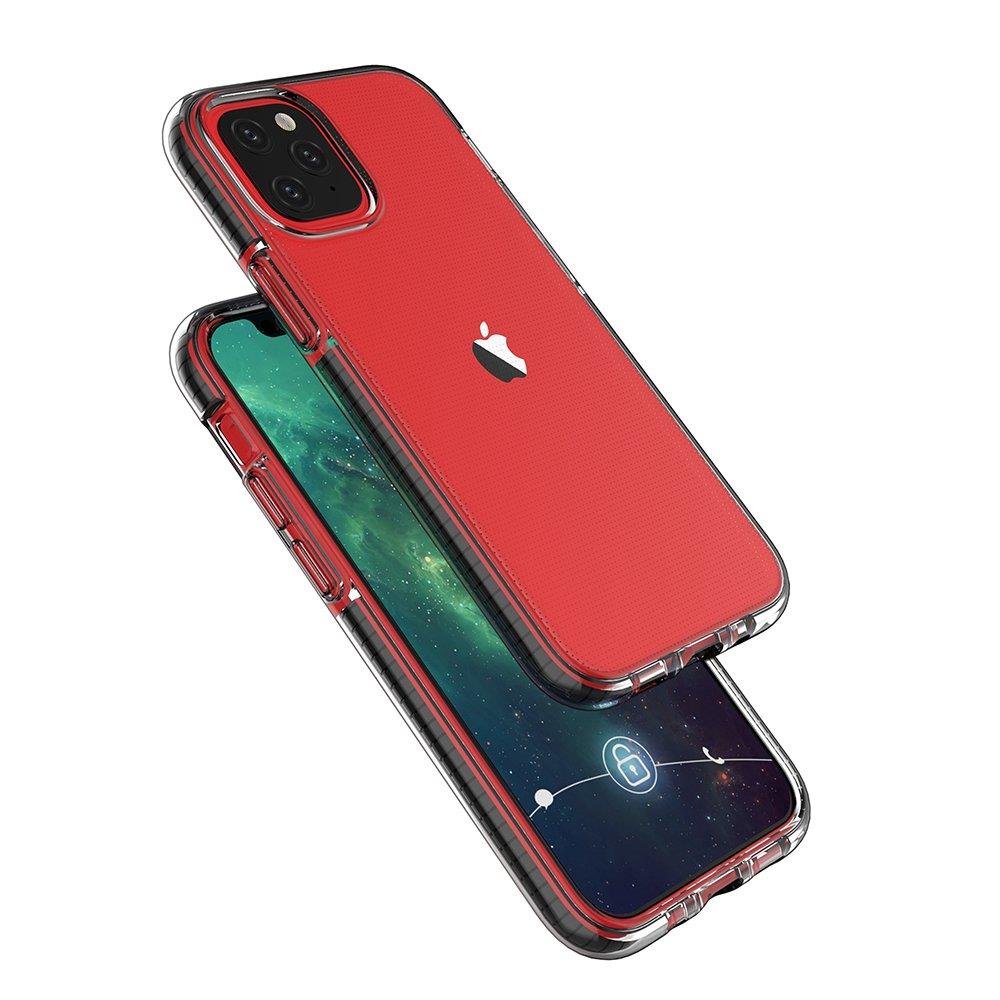 Spring Case klart TPU gelbeskyttelsesdeksel med fargerik ramme for iPhone 13 mini gul