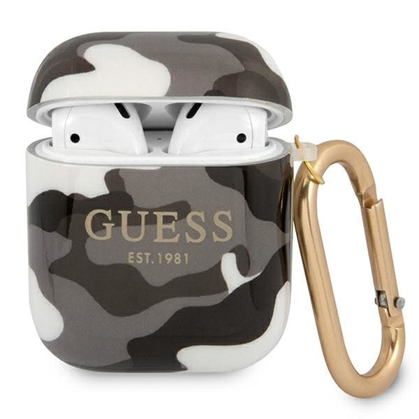 Guess GUA2UCAMG AirPods-deksel svart/svart Camo Collection