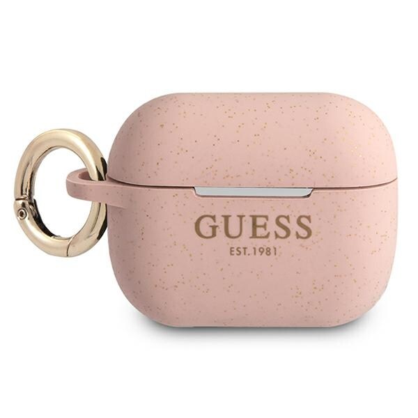 Guess GUAPSGGEP AirPods Pro-deksel rosa/rosa Silikon Glitter