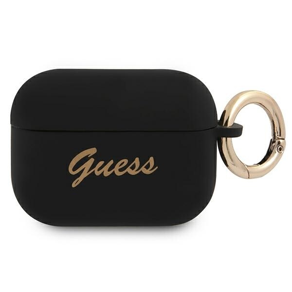 Guess GUAPSSSK AirPods Pro-deksel svart/svart Silikon Vintage Script