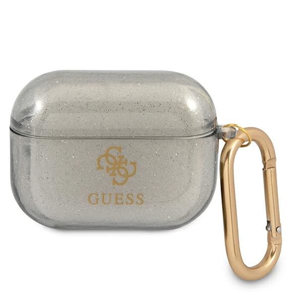 Guess GUAPUCG4GK AirPods Pro-deksel svart/svart Glitter Collection