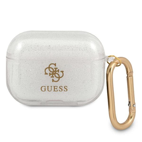 Guess GUAPUCG4GT AirPods Pro-cover Transparent Glitter Collection
