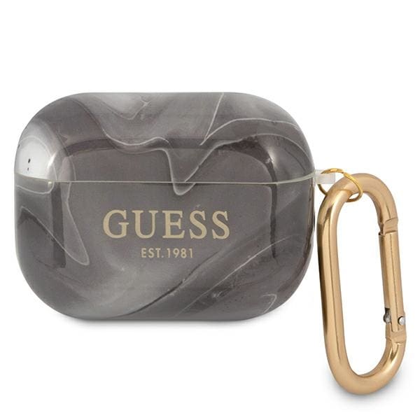 Guess GUAPUNMK AirPods Pro-deksel svart/svart Marble Collection