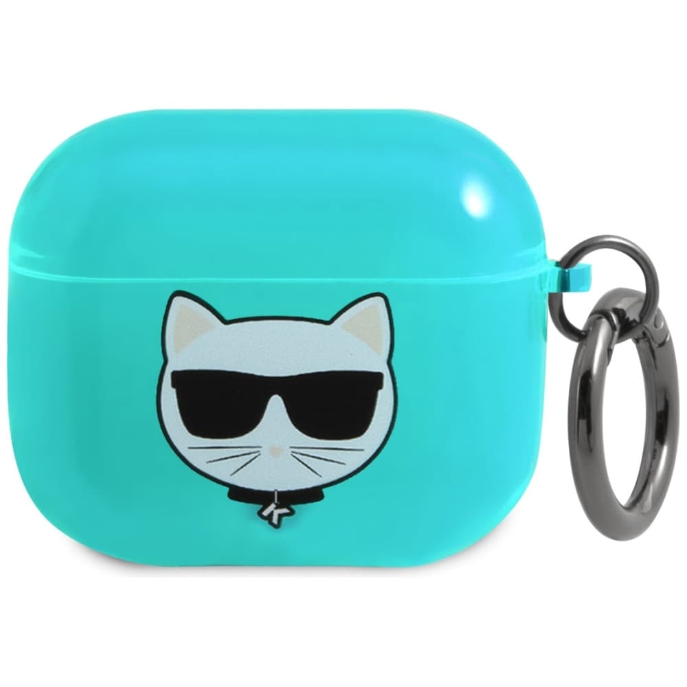 Karl Lagerfeld Choupette-etui for AirPods 3 - Blå