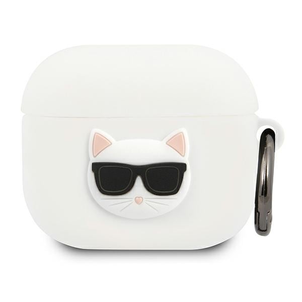 Karl Lagerfeld Choupette-etui i silikon for AirPods 3 - Hvit