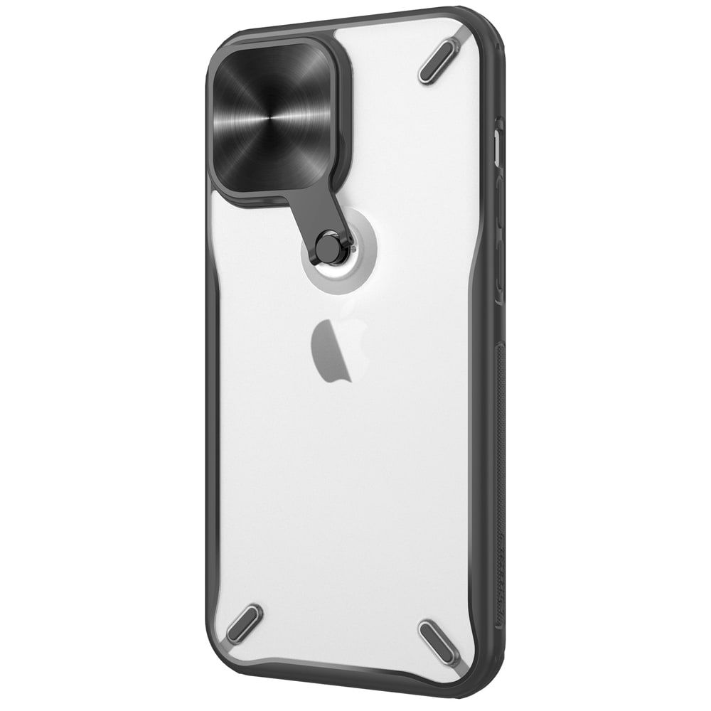 Nillkin Cyclops Case etui med kameradeksel og stativ for iPhone 13 Pro Max - svart