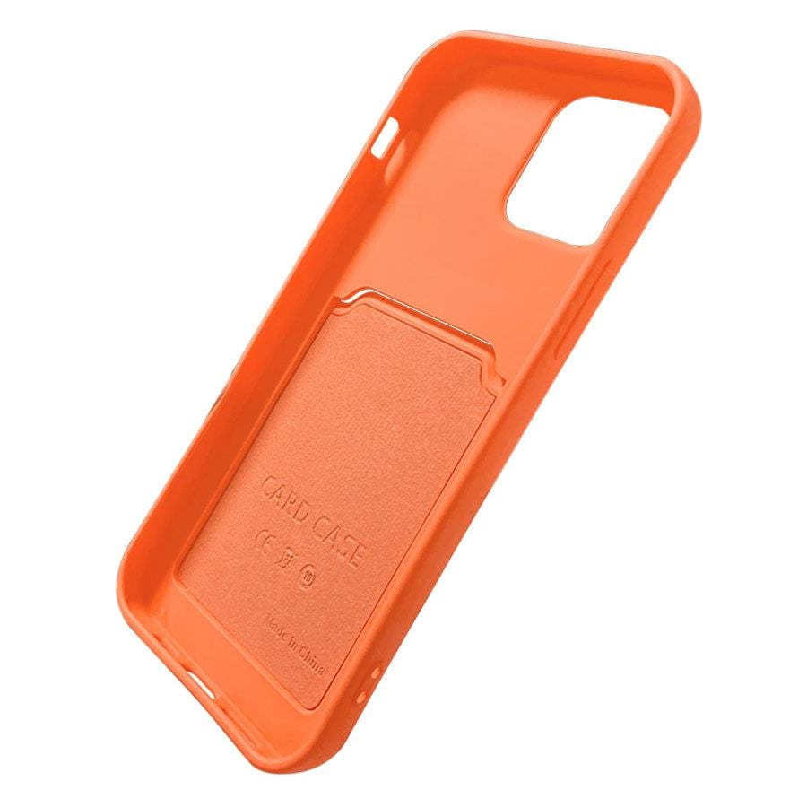 Kortveske Silikon lommebok med kortspor for Samsung Galaxy S21+ 5G Rød