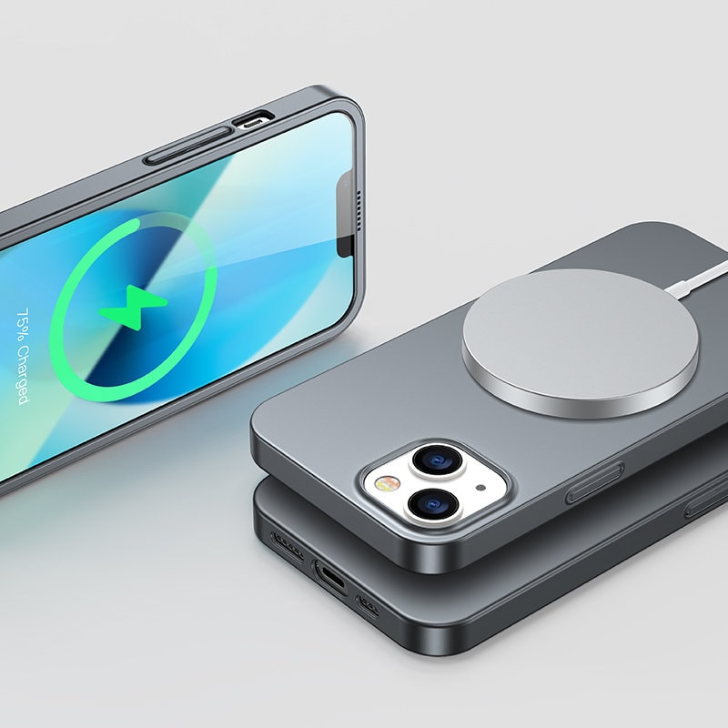 Joyroom 360 Fullt deksel for iPhone 13 med skjermbeskytter i herdet glass grå (JR-BP927)