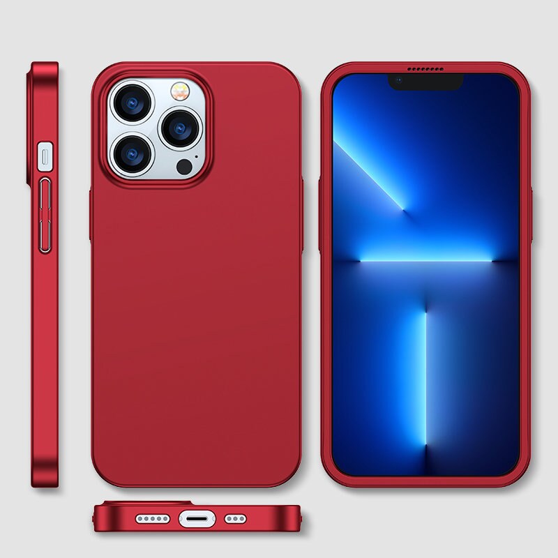 Joyroom 360 Fullt deksel for iPhone 13 Pro Max + herdet glass skjermbeskytter rød (JR-BP928)
