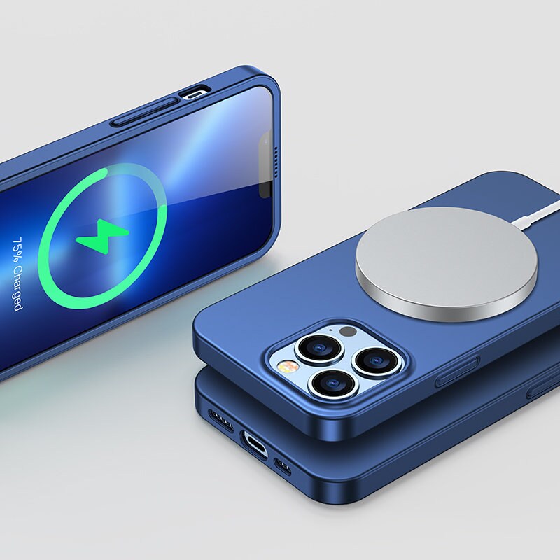 Joyroom 360 Fullt dekksel foran og bak for iPhone 13 Pro Max + herdet glass skjermbeskytter blå