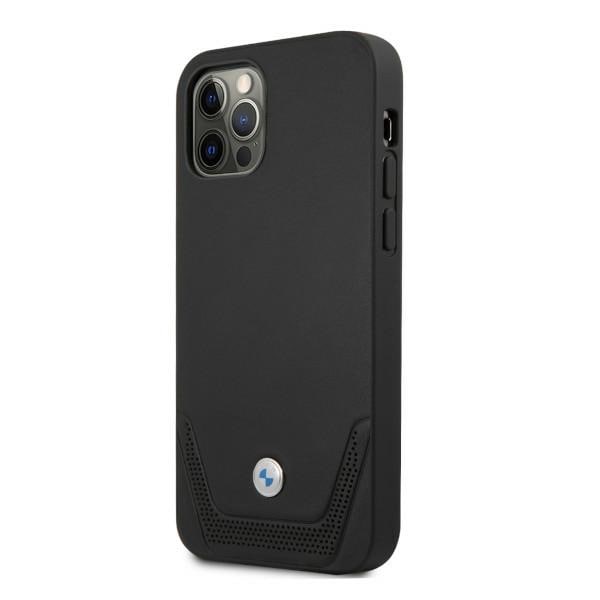 BMW Perforert lærveske til iPhone 12 / iPhone 12 Pro - Svart