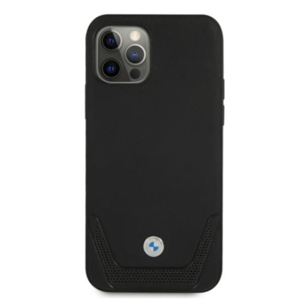 BMW Perforert lærveske til iPhone 12 / iPhone 12 Pro - Svart