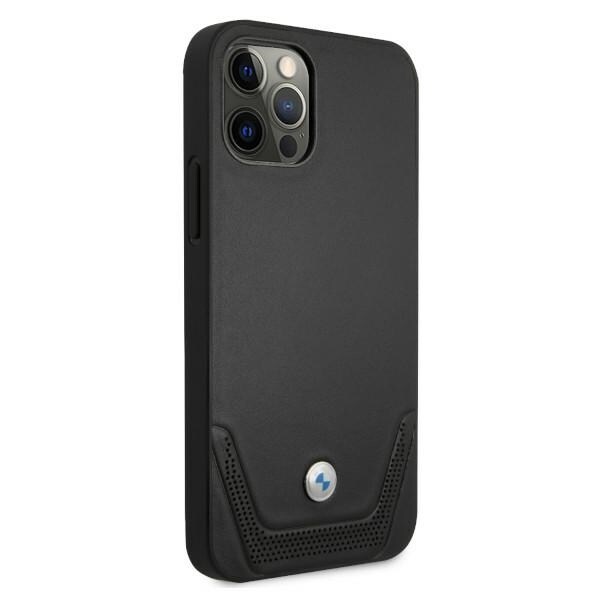 BMW Perforert lærveske til iPhone 12 / iPhone 12 Pro - Svart