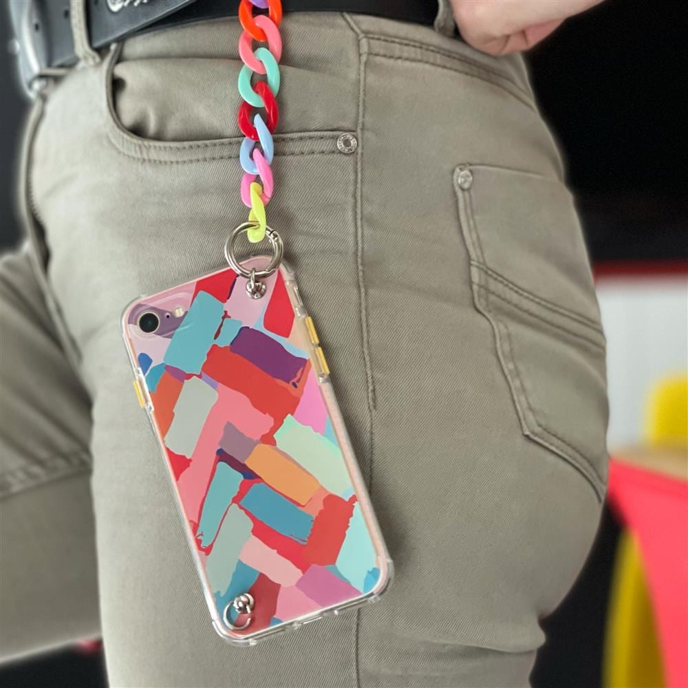 Color Chain Case fleksibelt deksel med kjedeanheng for 8 Plus / 7 Plus flerfarget