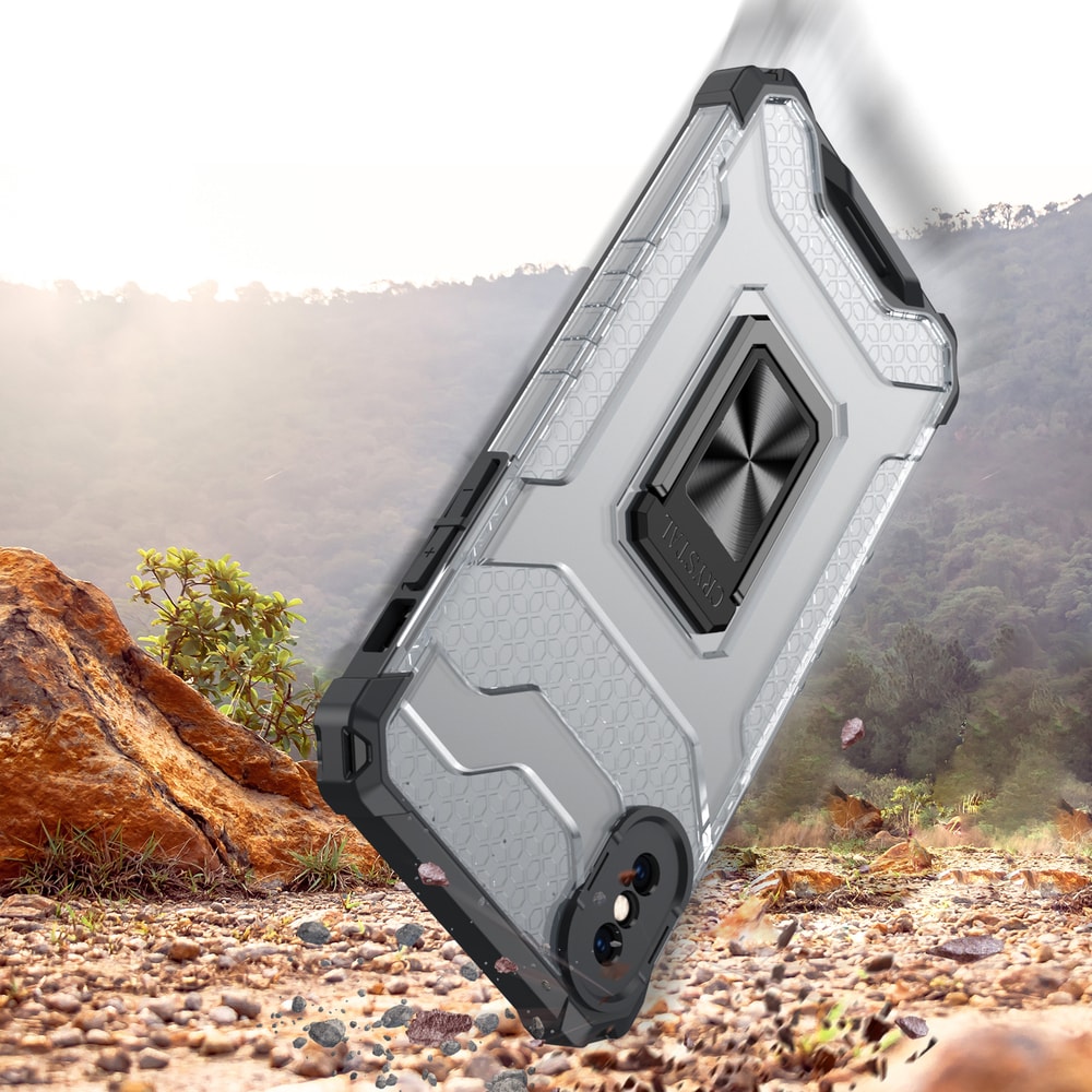 Crystal Ring Case Kickstand Robust deksel for iPhone XS Max rød