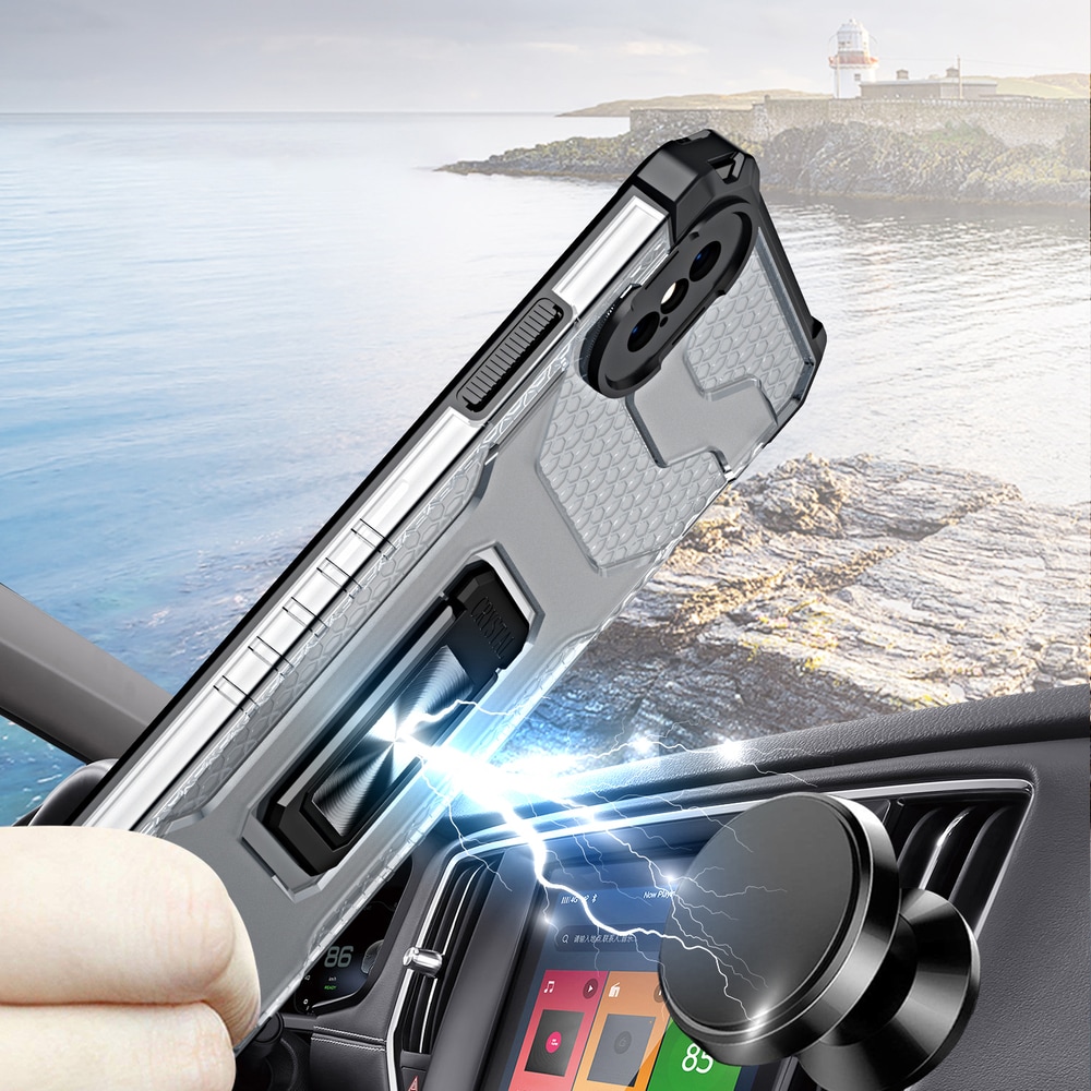 Crystal Ring Case Kickstand Robust deksel for iPhone XS Max rød