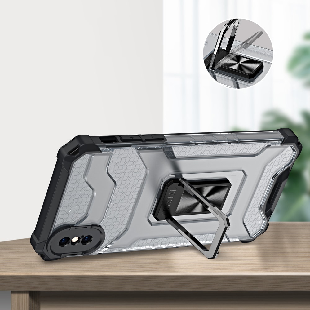 Crystal Ring Case Kickstand Robust deksel for iPhone XS Max rød
