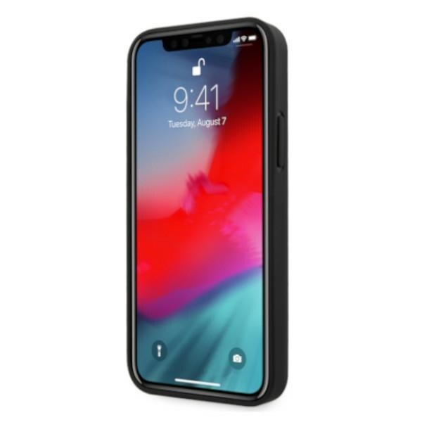 BMW Perforert lærveske til iPhone 12 Pro Max - svart