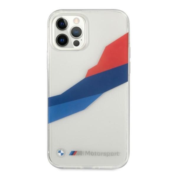 BMW Motorsport Tricolor-etui for iPhone 12 Pro Max - gjennomsiktig