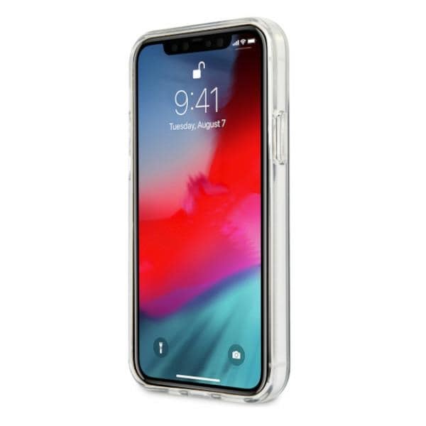 BMW Motorsport Tricolor-etui for iPhone 12 Pro Max - gjennomsiktig