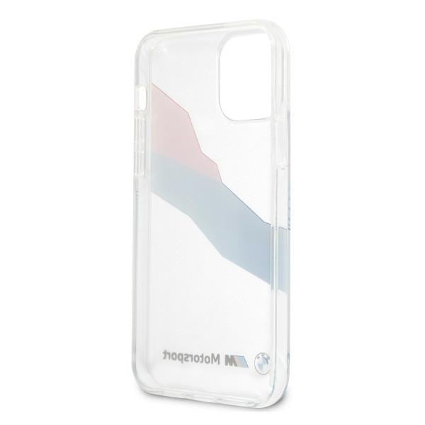 BMW Motorsport Tricolor-etui for iPhone 12 Pro Max - gjennomsiktig