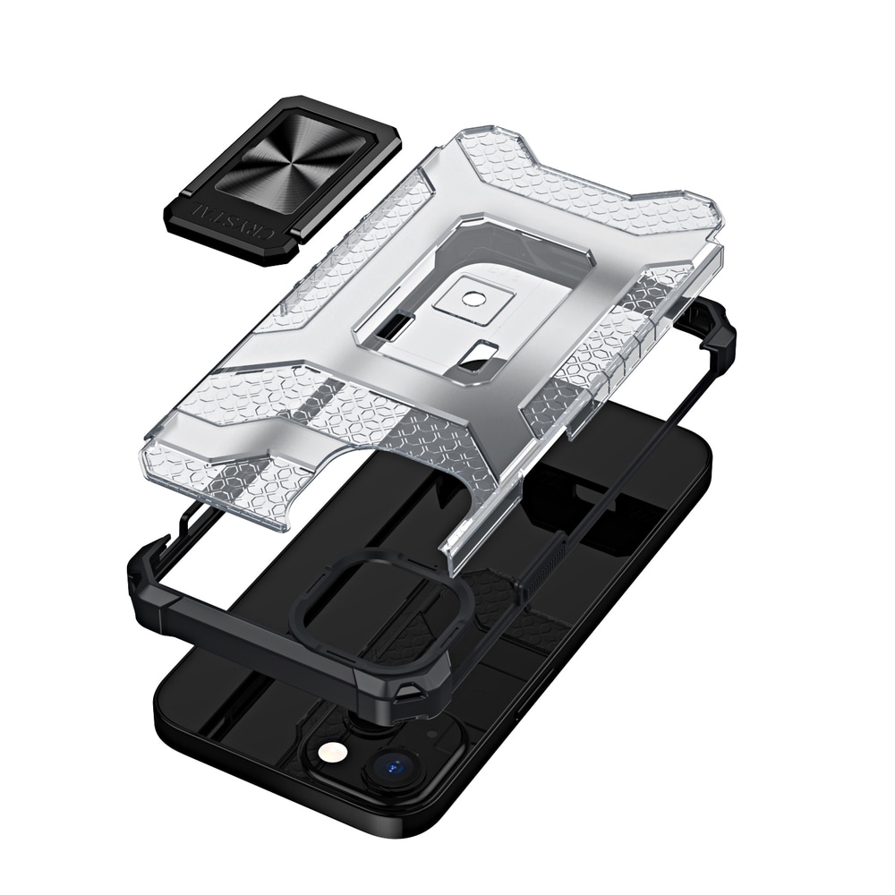 Crystal Ring Case Kickstand Robust deksel for iPhone 13 mini svart