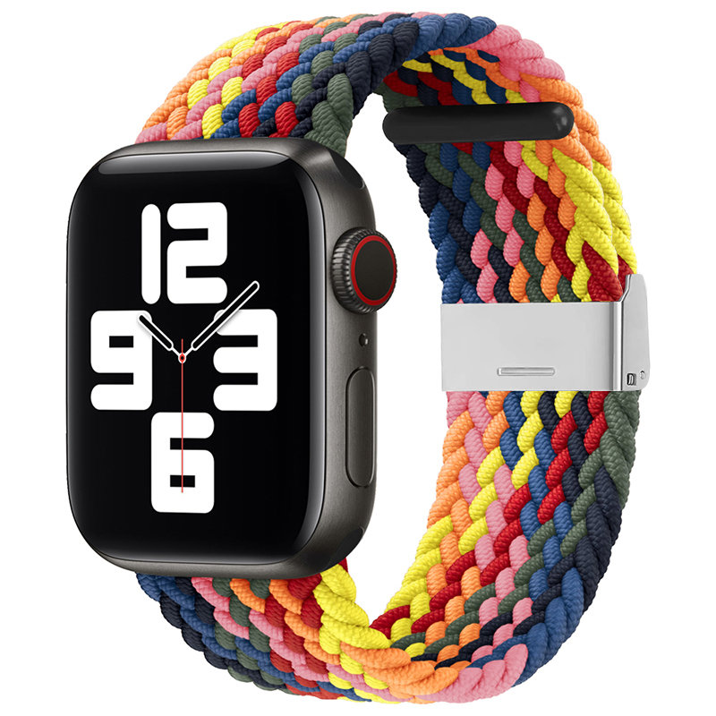 Flettet stoffarmbånd Armbåndsrem Stoffarmbånd for Apple Watch 38 / 40 / 41 mm - Multicolor