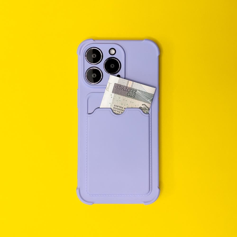 Kort Armor Etui Veske for Samsung Galaxy A22 4G - Silikon Cover Kort Lommebok Svart