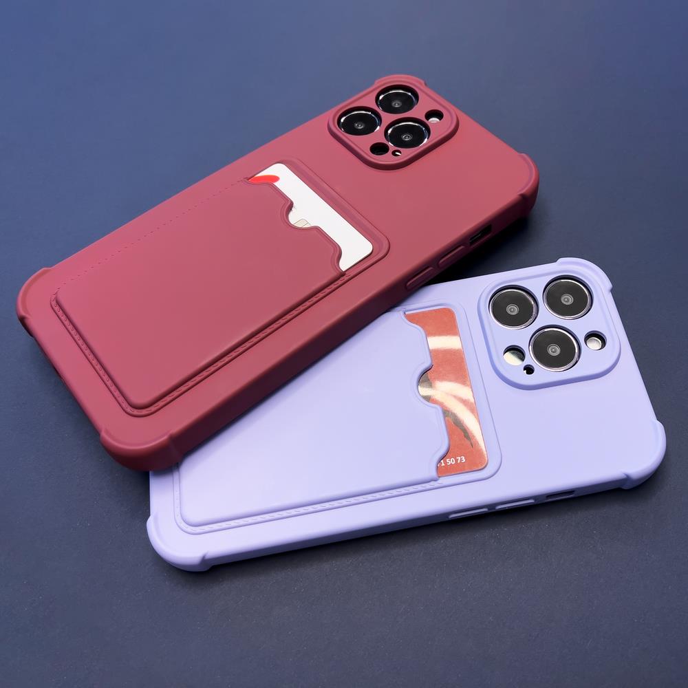 Kort Armor Etui Veske for Samsung Galaxy A22 4G - Silikon Cover Kort Lommebok Svart