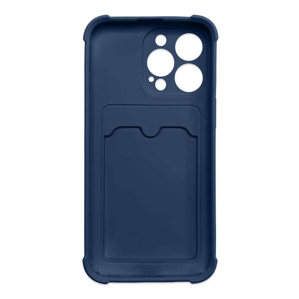 Card Armor Silicone Pouch For Samsung Galaxy A22 4G Wallet Case Air Bag Navy Blue