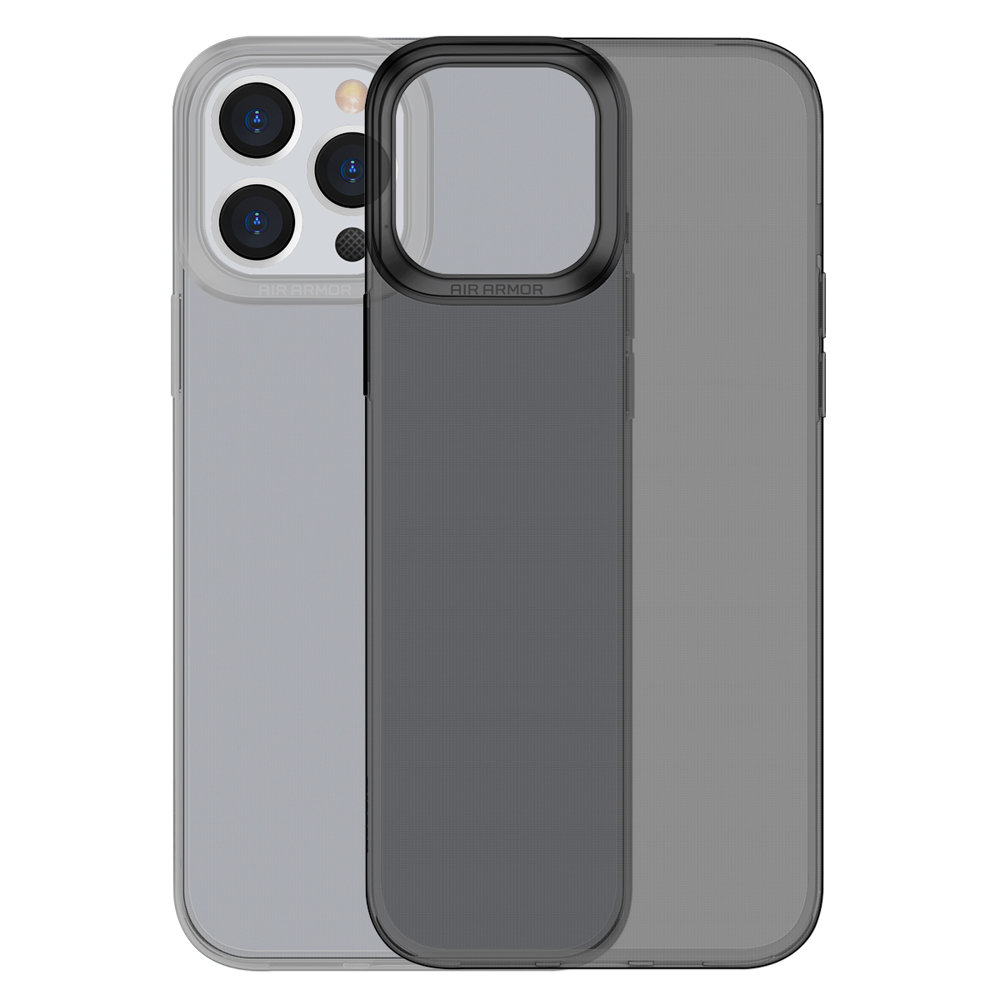 Baseus Simple Series Case gjennomsiktig gel-etui for iPhone 13 Pro svart (ARAJ000401)