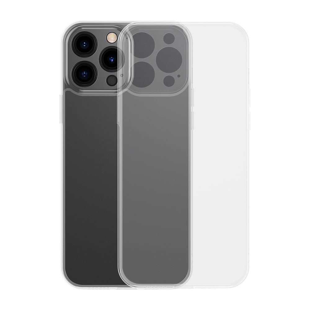 Baseus Frosted Glass Case for iPhone 13 Pro Max - Hard Cover with Clear Gel Frame (ARWS000202)
