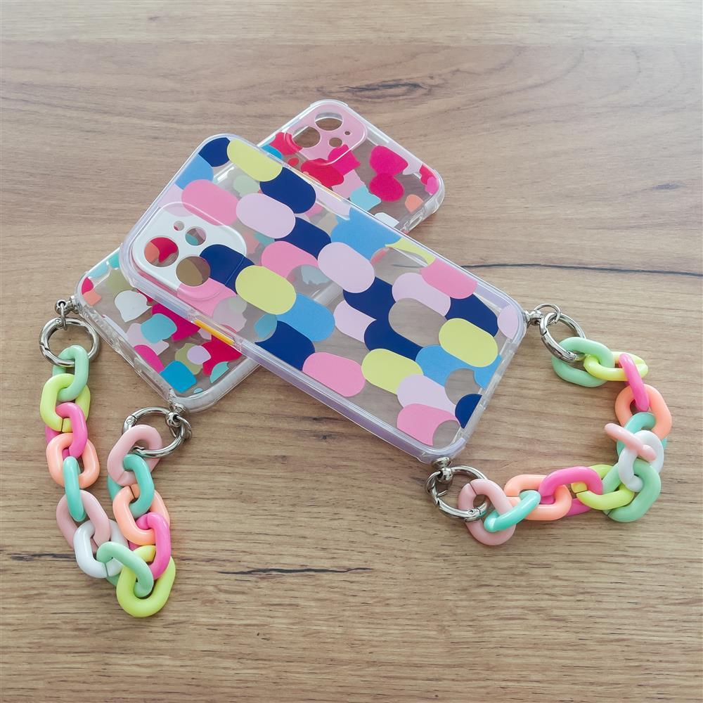 Color Chain Case gel fleksibelt elastisk deksel med kjedeanheng til iPhone 13 Pro flerfarget (1)