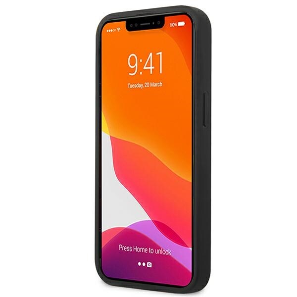 BMW Curve-perforert lærveske til iPhone 13 mini - rød