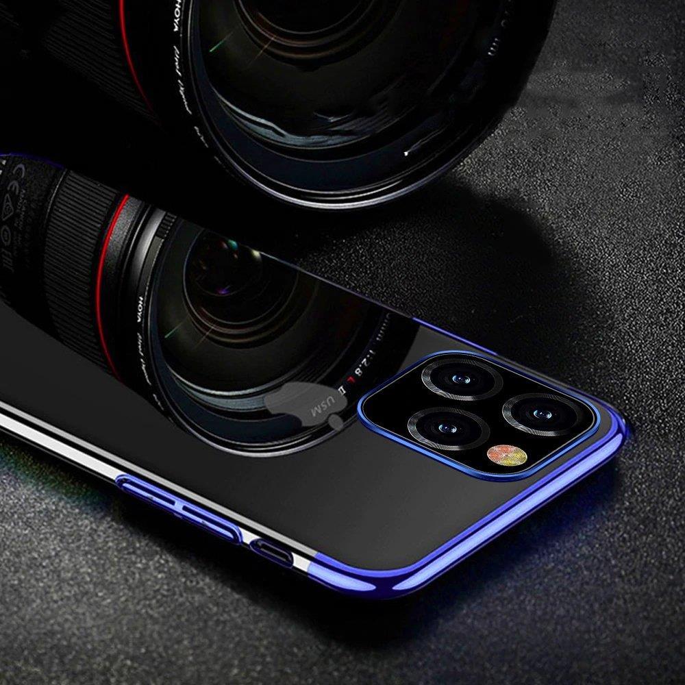 Clear Color Case Gel TPU Galvanisering ramme deksel for $ 0000010n 13 Pro blå