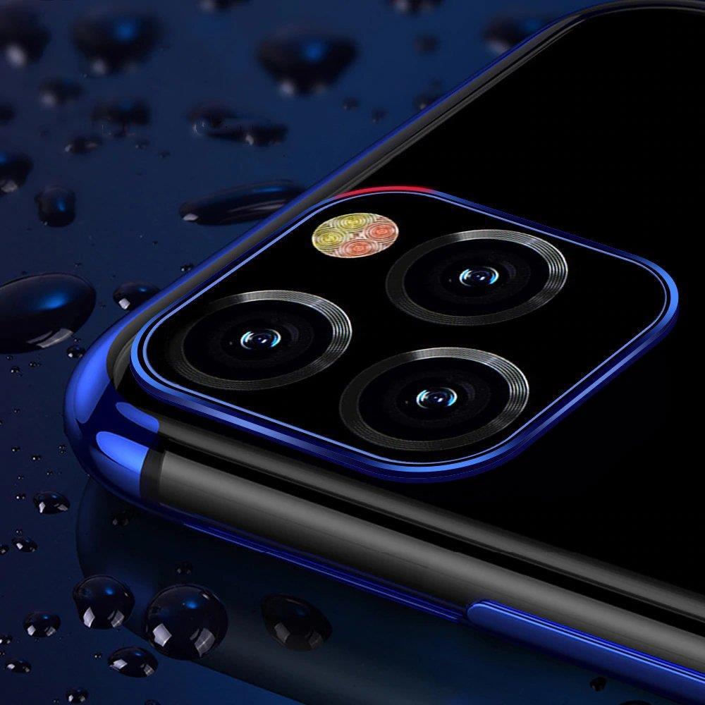 Clear Color Case Gel TPU Galvanisering ramme deksel for $ 0000010n 13 Pro blå