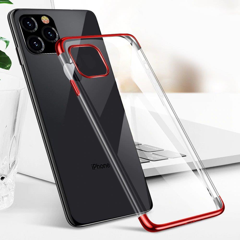 Clear Color Case Gel TPU Galvanisering ramme deksel for $ 0000010n 13 Pro blå