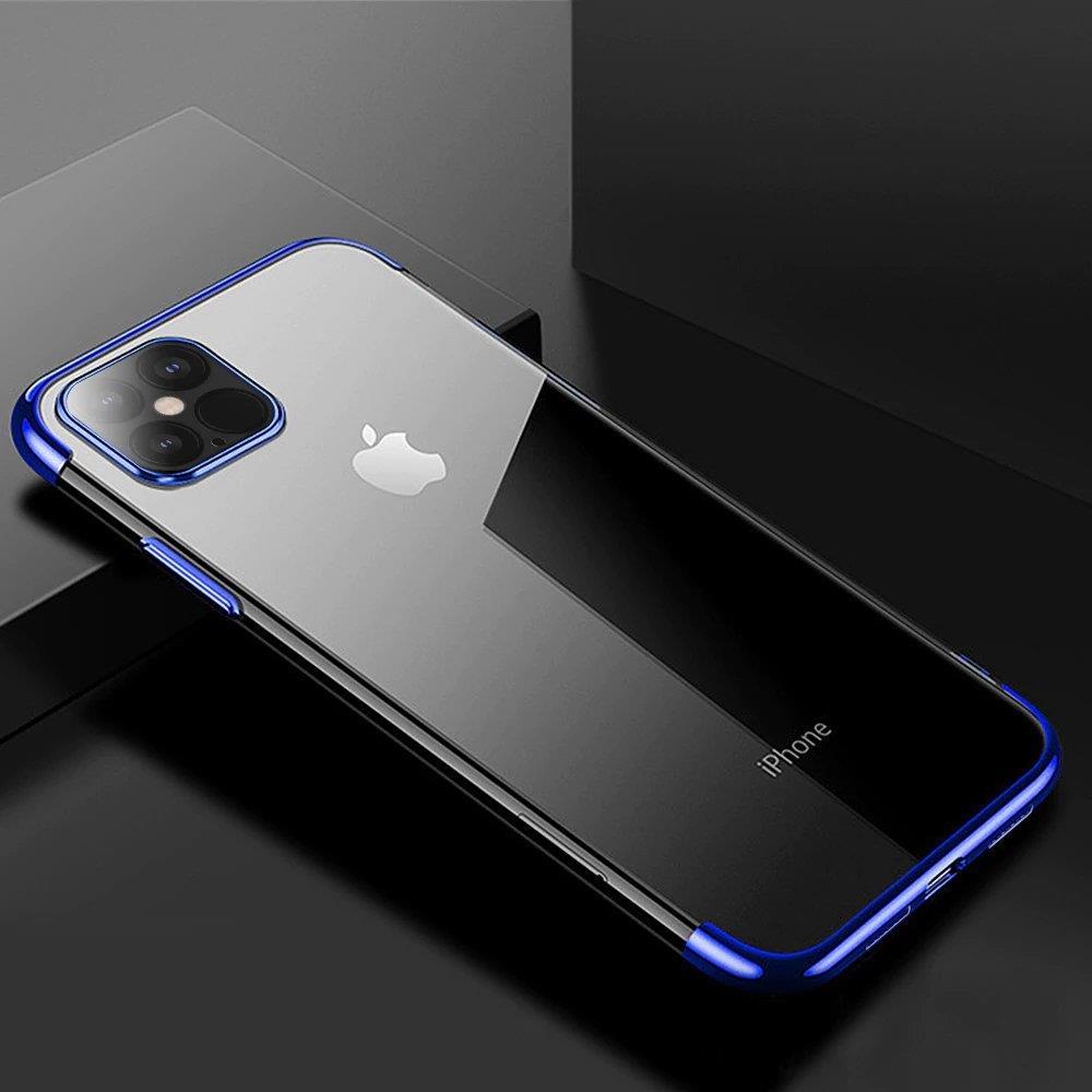 Clear Color Case Gel TPU Galvanisering ramme deksel for $ 0000010n 13 Pro blå