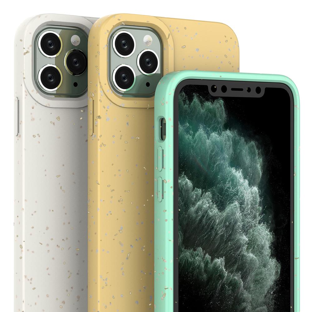 Eco Case-etui for iPhone 11 Pro Silikon deksel Telefondeksel Gul