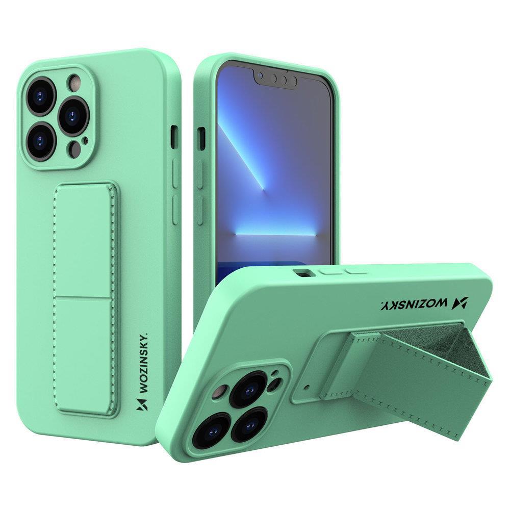 Wozinsky Kickstand-etui iPhone 13 Pro Max silikonetui med stativ Mint