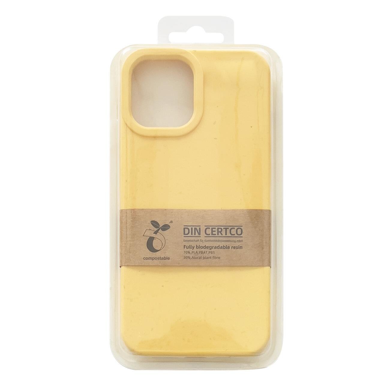 Eco Case-etui for iPhone 12 Pro Max Silikon deksel Telefondeksel Gul