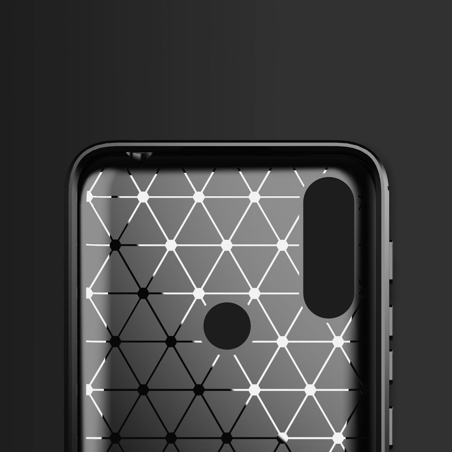 Carbon Case fleksibelt dekselhylse Motorola Moto E7i Power svart