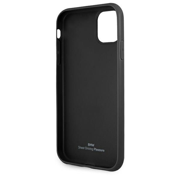 BMW Curve-perforert lærveske til iPhone 11 / Xr - rød