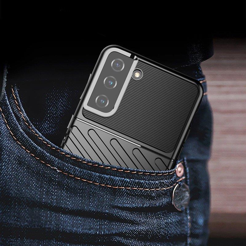 Thunder Case fleksibelt pansredeksel for Samsung Galaxy S22 + (S22 Plus) svart