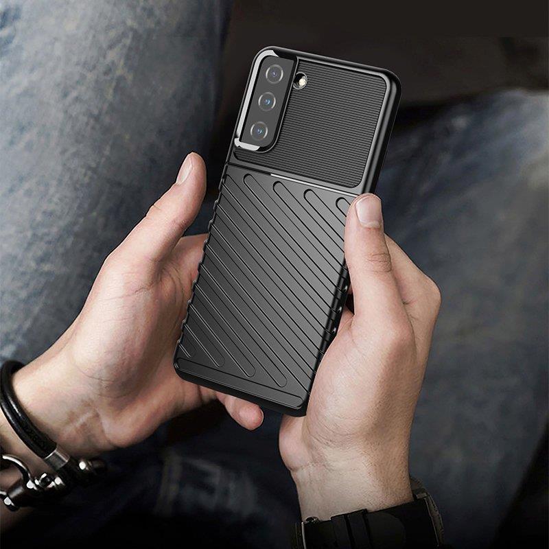 Thunder Case fleksibelt pansredeksel for Samsung Galaxy S22 + (S22 Plus) blå