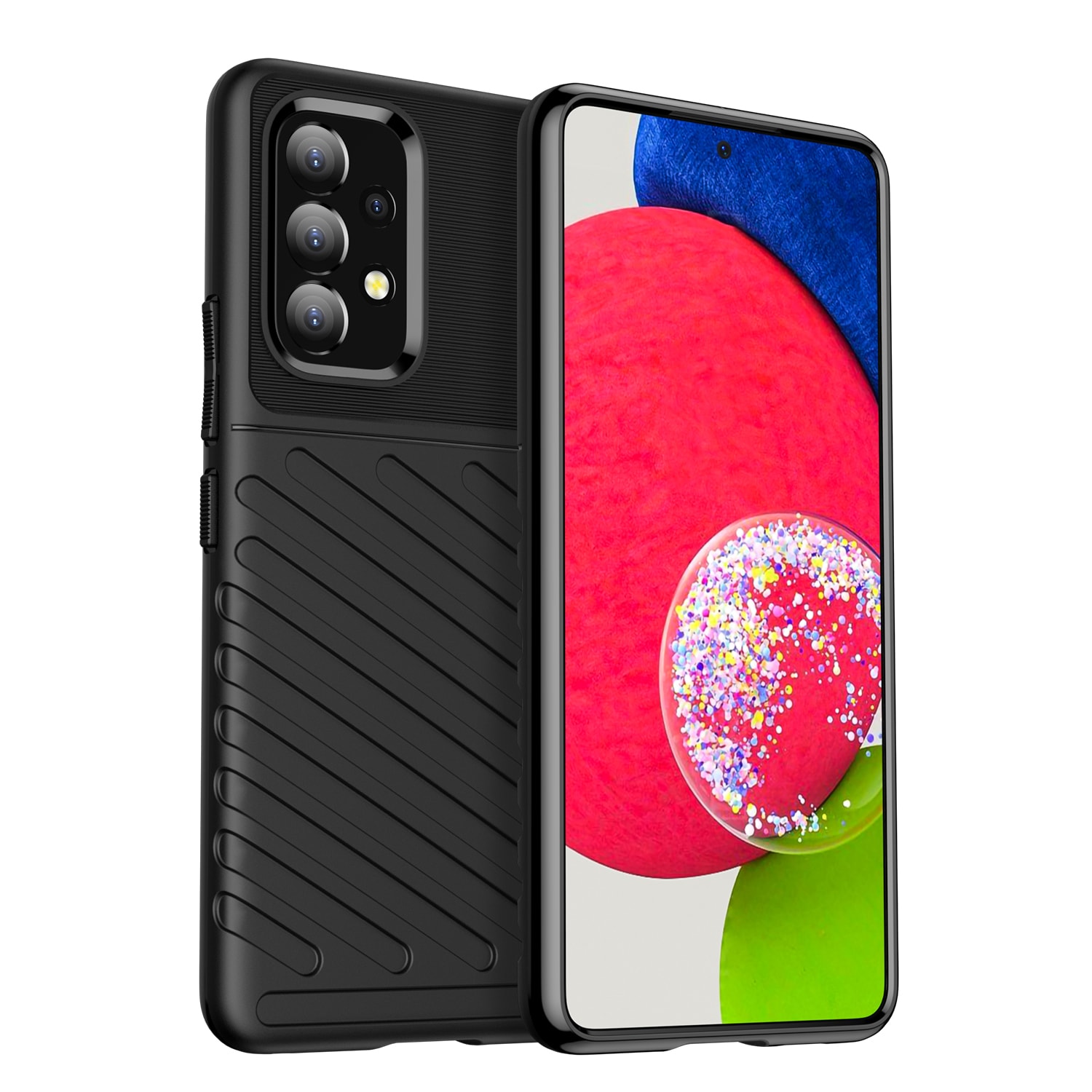 Thunder Case fleksibelt pansredeksel for Samsung Galaxy A53 5G svart